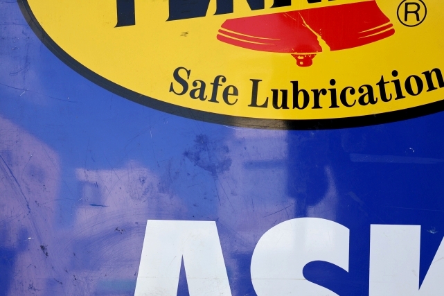 画像12: dp-260401-11 PENNZOIL 1990's W-sided Metal Sign