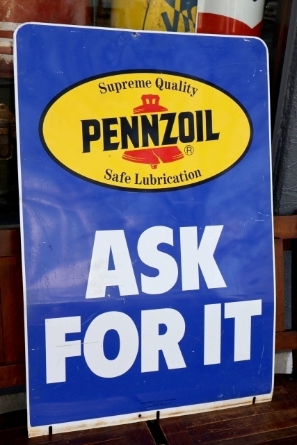 画像9: dp-260401-11 PENNZOIL 1990's W-sided Metal Sign