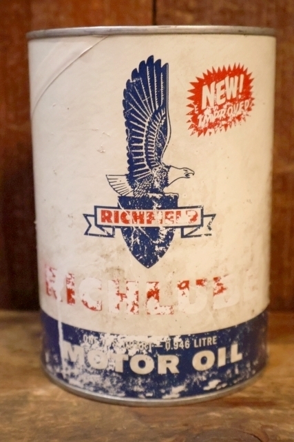 画像4: dp-260204-103 RICHFIELD 1960's ROCO MOTOR OIL ONE U.S. QUART CAN