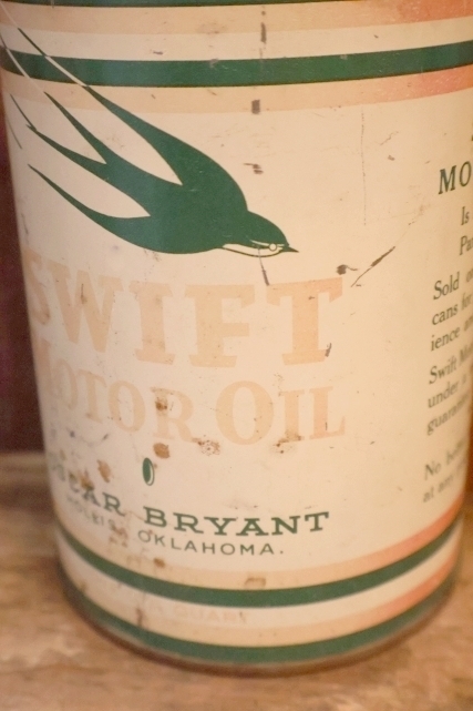 画像2: dp-260501-14 SWIFT MOTOR OIL 1940's-1950's ONE U.S. QUART CAN