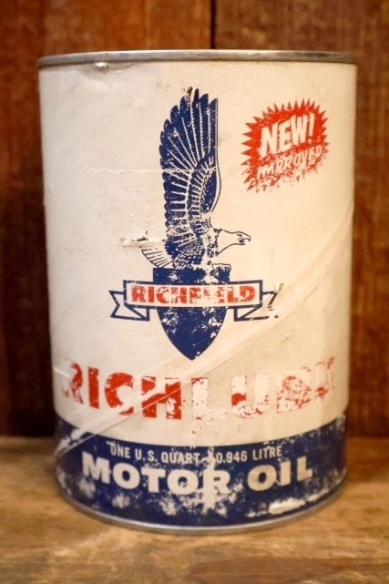 画像1: dp-260204-103 RICHFIELD 1960's ROCO MOTOR OIL ONE U.S. QUART CAN