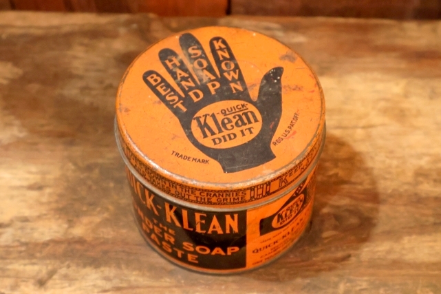 画像1: dp-260501-10 QUICK-KLEAN COMPANY 1940's THE WONDER SOAP PASTE TIN CAN