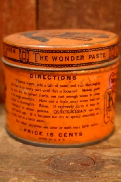 画像6: dp-260501-10 QUICK-KLEAN COMPANY 1940's THE WONDER SOAP PASTE TIN CAN