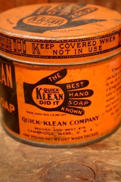 画像3: dp-260501-10 QUICK-KLEAN COMPANY 1940's THE WONDER SOAP PASTE TIN CAN