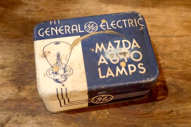 画像1: dp-260501-07 GENERAL ELECTRIC / 1930's-1940's MAZDA AUTO LAMP TIN BOX