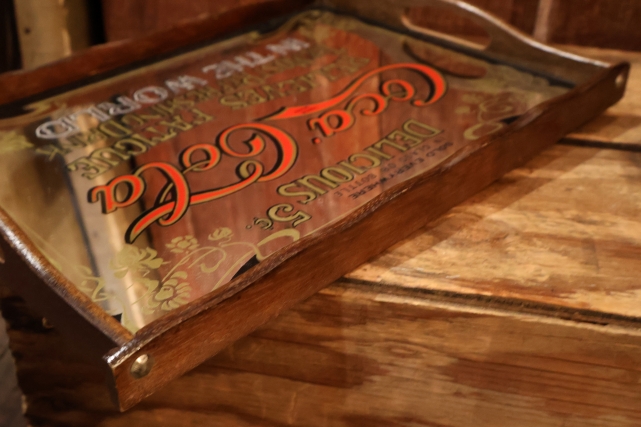 画像7: dp-260417-13 Coca-Cola Late 1970's Pub Mirror Serving Tray