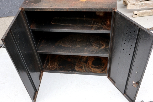 画像7: dp-260417-12 1980's-1990's METAL PARTS CABINET with Stickers