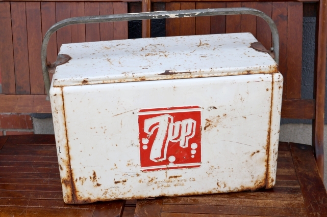 画像1: 【ジャンクコンディション】dp-260325-06 7 Up / Cronstorms MFG. CO. 1950's Cooler Box