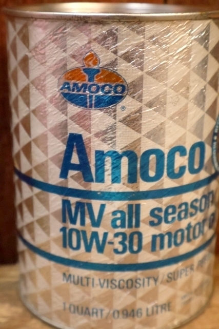 画像2: dp-230901-120 AMOCO / MV all season 10W-30 motor oil ONE U.S. QUART CAN