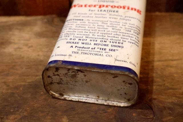 画像7: dp-250618-28 THE TINCTORIAL CO. 1960's "TEE SEE" Waterproofing for LEATHER CAN
