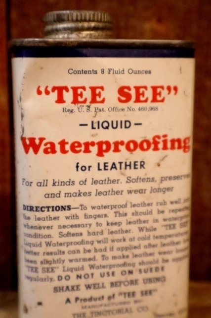 画像2: dp-250618-28 THE TINCTORIAL CO. 1960's "TEE SEE" Waterproofing for LEATHER CAN