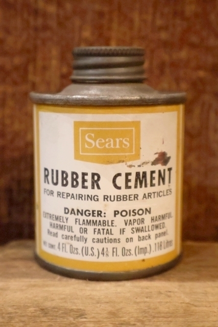 画像1: dp-250618-28 Sears 1960's RUBBER CEMENT 4 FL.OZ. CAN