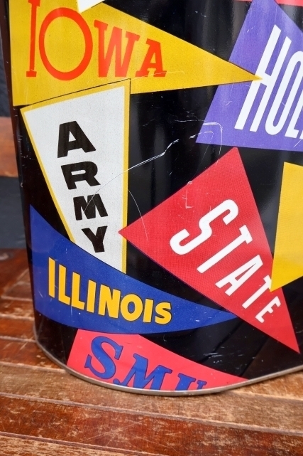 画像5: dp-260601-04 HARVELL 1950's-1960's COLLEGE PENNANT TRASH CAN