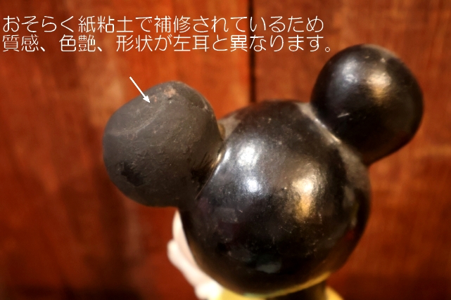 画像8: ct-230907-10 【ジャンク品】Mickey Mouse / 1960's Chalk Ware Bobble Head Nodder