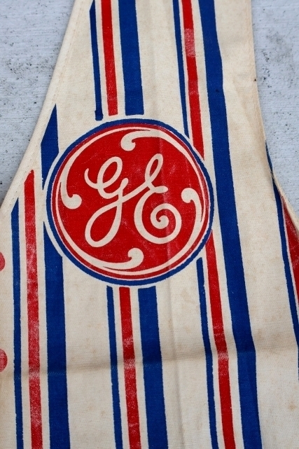 画像2: dp-260529-04 GENERAL ELECTRIC 1960's Striped Kid's Apron