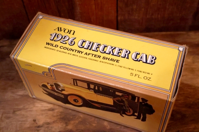画像12: dp-260303-02 AVON / 1970's 1926 CHECKER CAB WILD  COUNTRY AFTER SHAVE GLASS BOTTLE