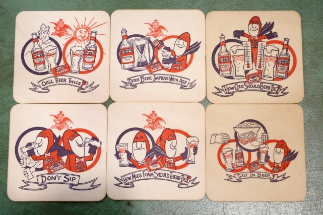画像1: ct-200101-28 Budweiser / BUD MAN 1970's-1980's Coaster Set