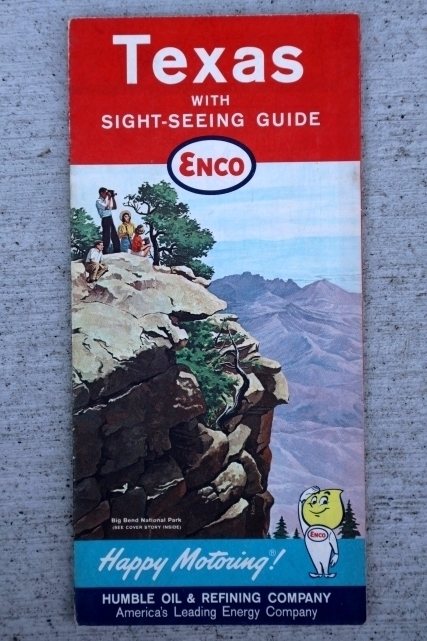 画像1: dp-250728-05 Enco 1962 Road Map "Texas"