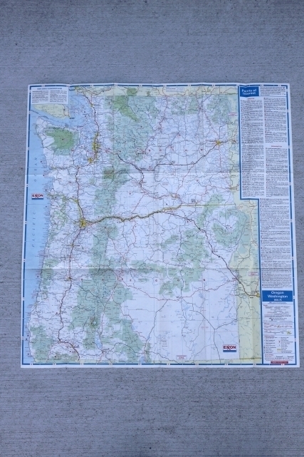 画像2: dp-250728-05 EXXON 1974-1975 Road Map "Oregon・Washington"