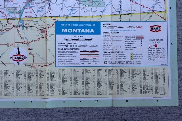 画像4: dp-220301-21 TEXACO 1969 Road Map "MONTANA"