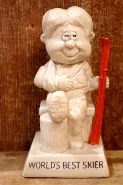 画像1: ct-220901-15 R& W BERRIES 1970's Message Doll "WORLD'S BEST SKIER"