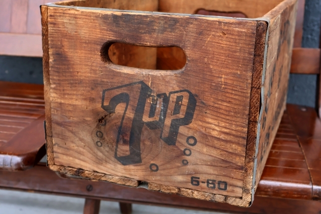 画像11: dp-260601-18 SEVEN UP 7 Up / 1960's Wood Crate Box