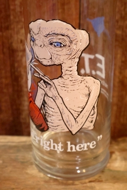 画像2: gs-260801-15 E.T. / Pizza Hut 1982 Novelty Glass "I'll be right here"