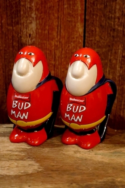 画像1: ct-260801-69 Budweiser / BUD MAN 1990's Salt & Pepper Shaker