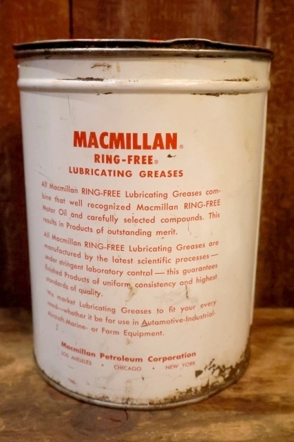 画像4: dp-251008-87 MACMILLAN RING-FREE LUBRICATING GREASES FIVE POUNDS NET CAN
