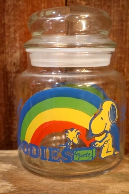 画像1: ct-260801-75 Snoopy / Anchor Hocking 1970's Goodies Candy Pot (Small)