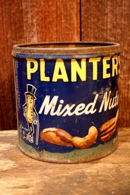 画像1: ct-260801-08 PLANTERS / MR.PEANUT 1970's Mixed Nuts 13 1/2 OZ. CAN