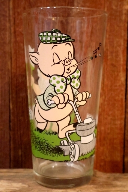 画像1: gs-241106-10 Porky Pig & Petunia Pig / PEPSI 1976 Collector Series Glass