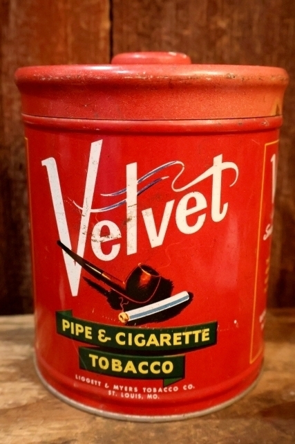 画像3: dp-260801-12 Velvet / 1950's PIPE & CIGARETTE TOBACCO CAN