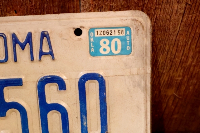 画像3: dp-250205-21 License Plate 1980's OKLAHOMA "KK-6560"