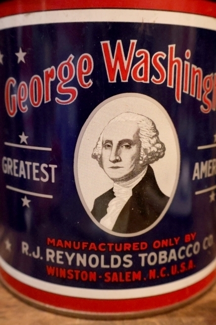 画像2: dp-260801-11 George Washington CUT PLUG TOBACCO 1930's TIN CAN