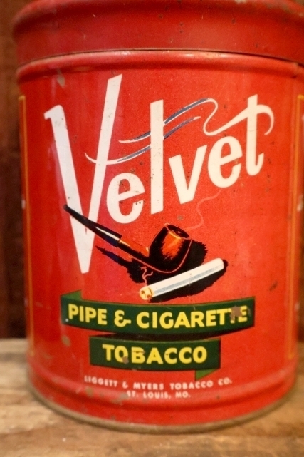画像2: dp-260801-13 Velvet / 1950's PIPE & CIGARETTE TOBACCO CAN