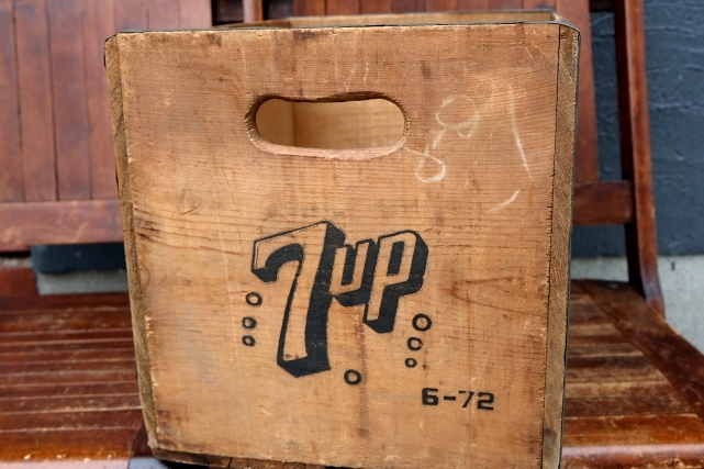 画像10: dp-260801-18 SEVEN UP 7 Up / 1970's Wood Crate Box