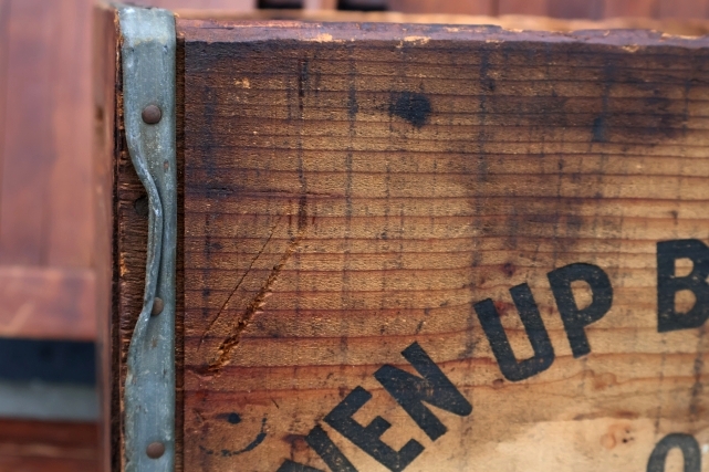 画像8: dp-260801-19 SEVEN UP 7 Up / 1960's Wood Crate Box