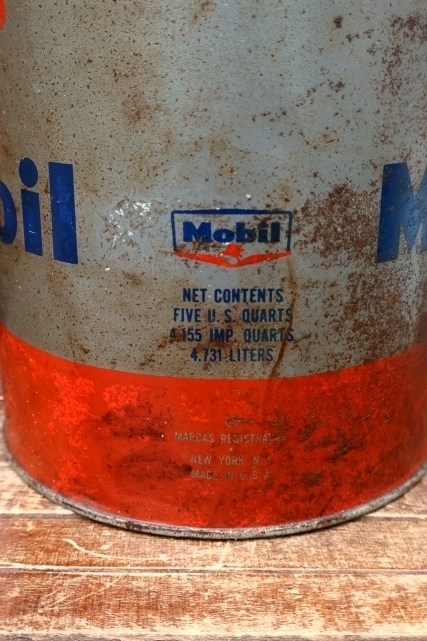 画像6: dp-260901-46 Mobiloil 1950's-1960's 5 U.S. QUARTS CAN