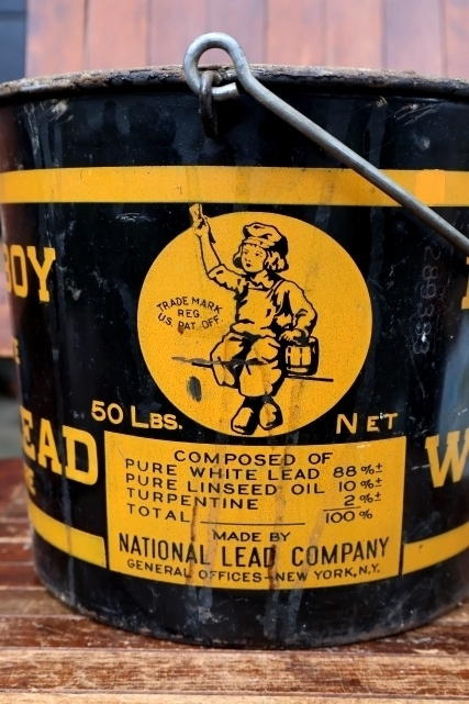 画像2: dp-260901-24 NATIONAL LEAD COMPANY 1950's-1960's DUTCH BOY WHITE LEAD 50 LBS.NET BUCKET