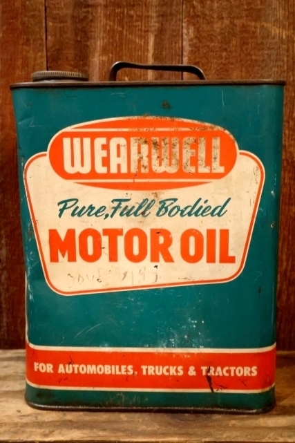 画像1: dp-260901-70 WEARWELL MOTOR OIL 2 U.S. GALLONS CAN