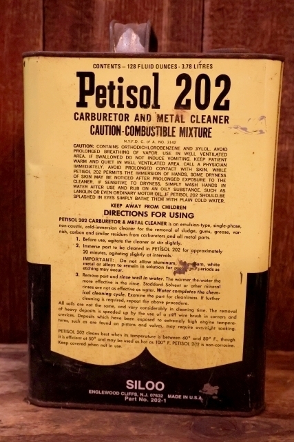 画像3: dp-260902-16 SILOO Petisol 202 CARBURETOR AND METAL CLEANER ONE U.S. GALLON CAN