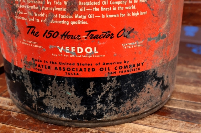 画像8: dp-260901-38 VEEDOL TRACTOR OIL 1950's 5 U.S. GALLONS CAN