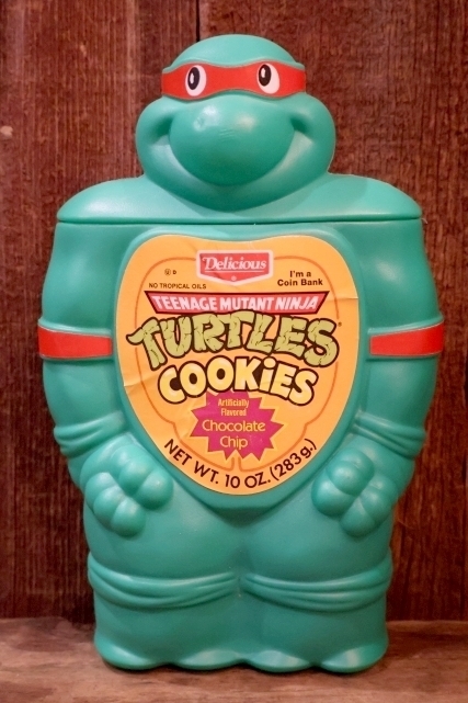 画像1: ct-261014-02 TEENAGE MUTANT NINJA TURTLES (TMNT) / Delicious 1990 COOKiES Container "Raphael"