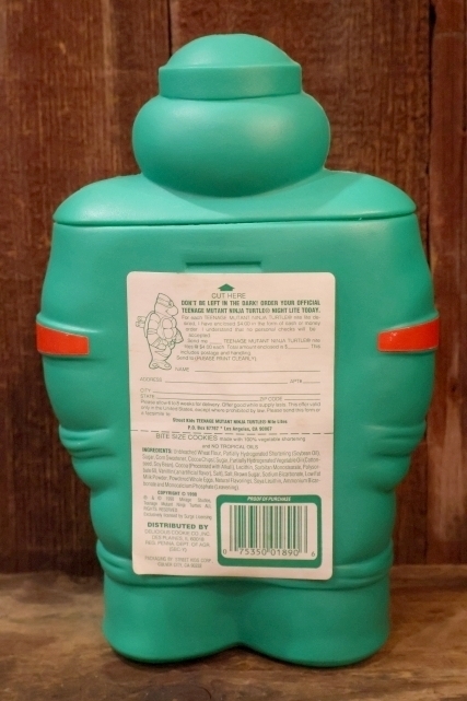 画像8: ct-261014-02 TEENAGE MUTANT NINJA TURTLES (TMNT) / Delicious 1990 COOKiES Container "Raphael"