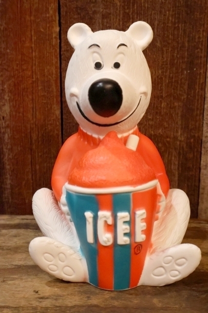 画像1: ct-261014-10 ICEE BEAR / 1970's Soft Vinyl Coin Bank